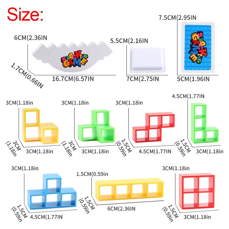 Balance Stacking Board Games Buliding Blocks Adults Kids Tower Block Bricks Toys for Boys Girls Puzzle Toy Family Parties Games