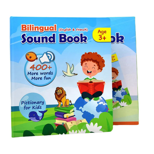 French English Bilingual Talking Learning Book for Kids Learn French Alphabets and Vocabulary Interactive Audio Sound Books