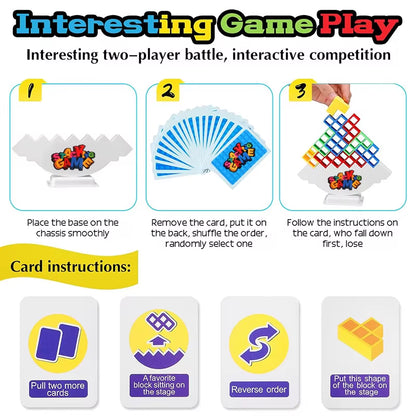 Balance Stacking Board Games Buliding Blocks Adults Kids Tower Block Bricks Toys for Boys Girls Puzzle Toy Family Parties Games