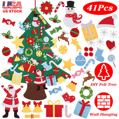 Felt Christmas tree play set for toddlers